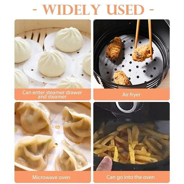 100Pcs Non Stick Air Fryer Parchment Liners 18Cm Air Fryer Accessories