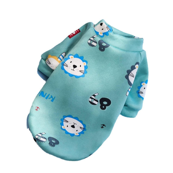 M Size Cute Pet Dog Warm Jumper Sweater Clothes Cat Knitwear Knitted Coats Winter Green Lion Dog Clothing & Shoes