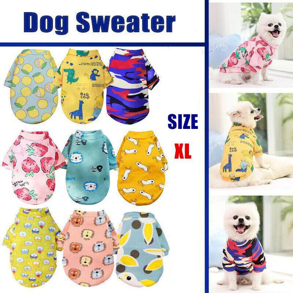 Xl Size Cute Pet Dog Warm Jumper Sweater Clothes Cat Knitwear Knitted Coats Winter Blue Rabbit Dog Clothing & Shoes
