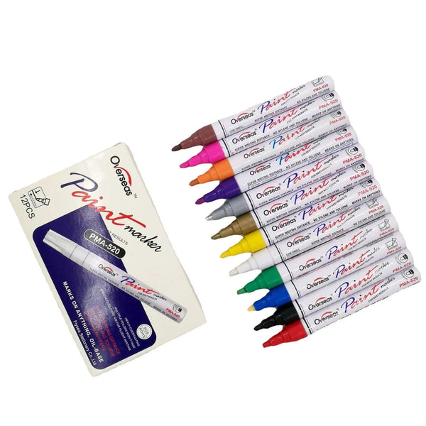 Multicolour Permanent Paint Marker Pens For Tyre Metal Glass & Rubber Art Pens & Markers