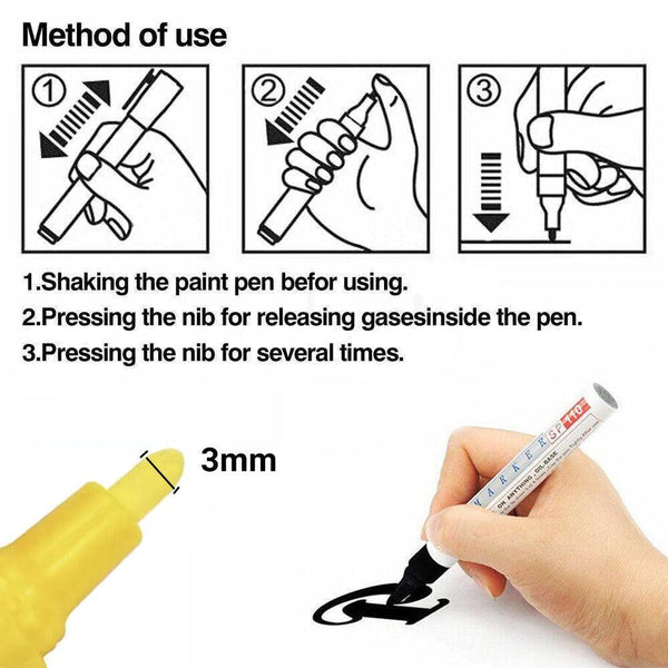 Multicolour Permanent Paint Marker Pens For Tyre Metal Glass & Rubber Art Pens & Markers