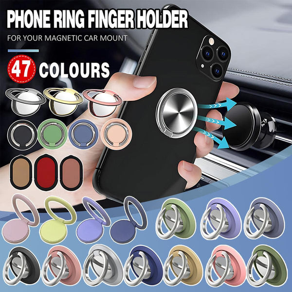 Iring Phone Ring Finger Holder Stand Car Mount Hook For Iphone Ipad Mobile Grip B1 Black Mounts & Holders