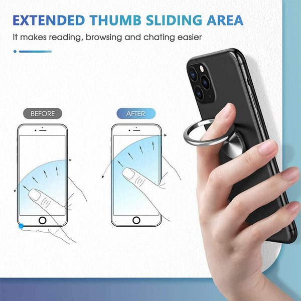 Iring Phone Ring Finger Holder Stand Car Mount Hook For Iphone Ipad Mobile Grip B3 Blue Grey Other Mobile Accessories