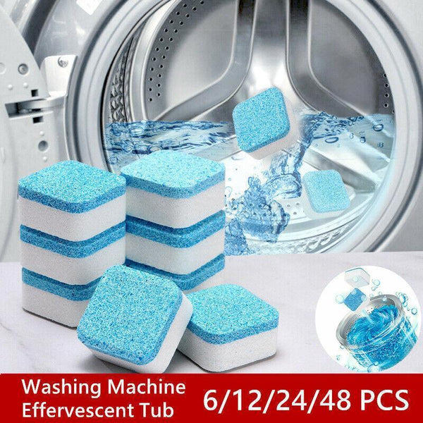 6 48 Pcs Washing Machine Effervescent Tub Bomb Cleaner Remover Deodorant Other Laundry Supplies