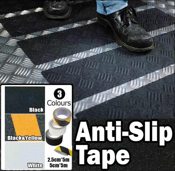 Anti Slip Tape High Grip Adhesive For Flooring Stair Tread Yellow&Black (2.5Cm X 5M) Caution & Flagging Tapes