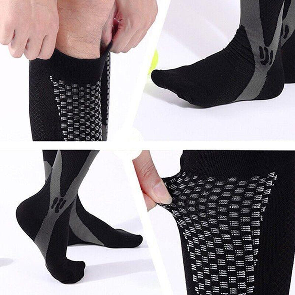 Copper Compression For Running Travel Sports Anti Fatigue Support Xxl Unisex White Socks