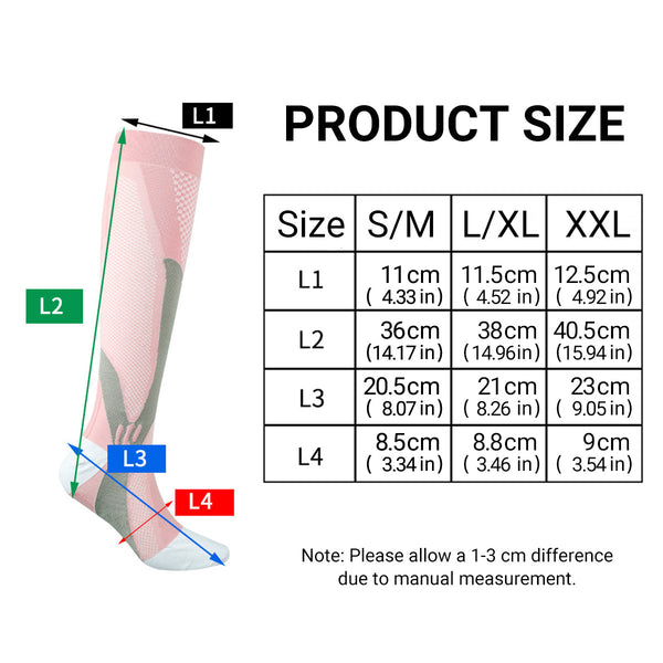 Copper Compression For Running Travel Sports Anti Fatigue Support S/M Unisex Blue Socks