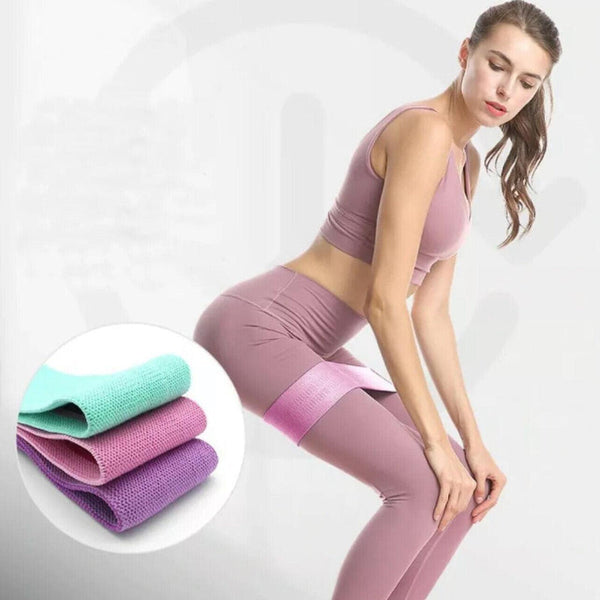 Aolikes Set 3 Resistance Booty Bands Hip Circle Loop Workout Exercise Of With Bag Resistance Trainers