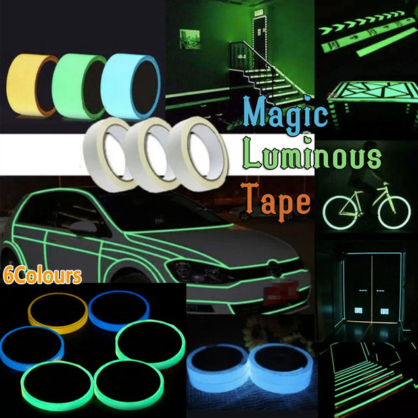 2Cm X 3M Glow In The Dark Fluorescent Tape Self Adhesive Strip For Marking And Decor Red 2Cm*3M Craft Tape