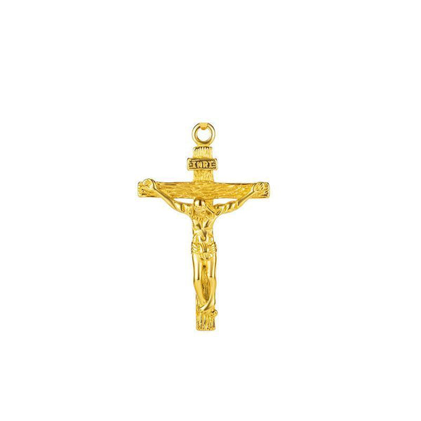 Men Stainless Steel Gold Silver Black Jesus Crucifix Pendant Chain Necklace Only Necklaces & Pendants