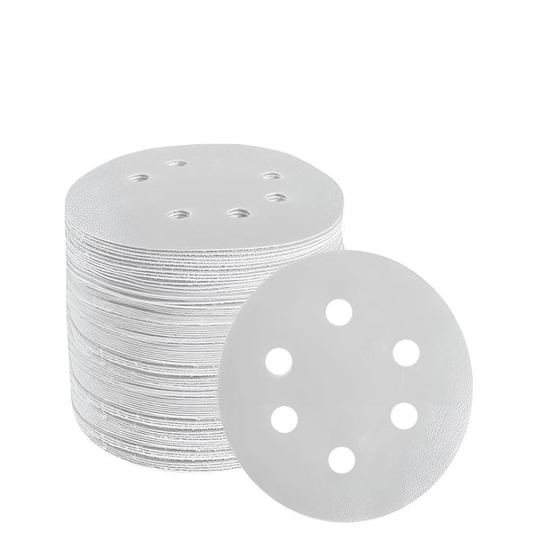 100X 123Mm 6/8 Hole Sanding Discs Hook Loop Orbital Sander Pads 80 120 240 Grit 60 Grits6 Hole Air Sanders