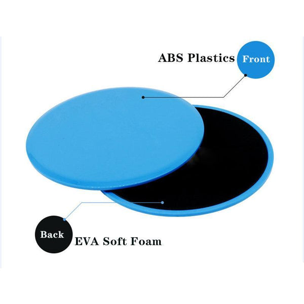 2Pcs Core Sliding Discs Fitness Sliders For Home Gym Yoga Gliding Exercise 17Cm Blue Gliders
