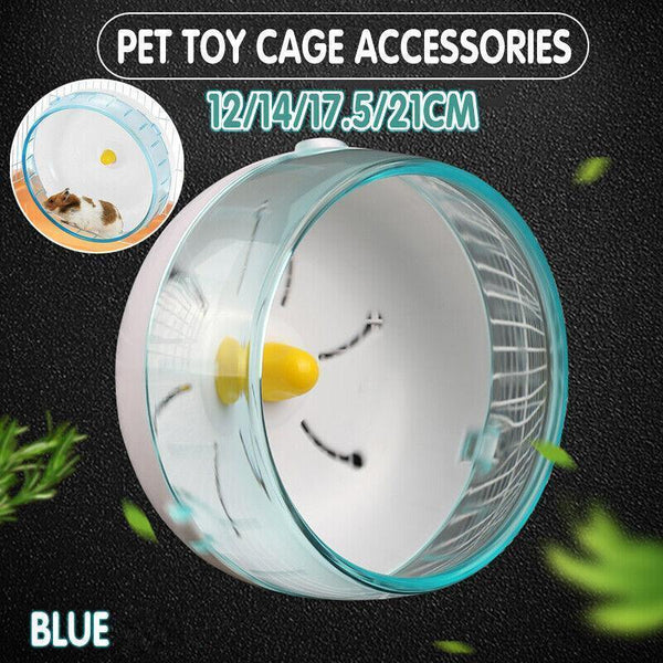 Blue Hamster Guinea Pig Running Disc Cage Accessories Round Wheel Pet Toys 12Cm Small Animal Supplies