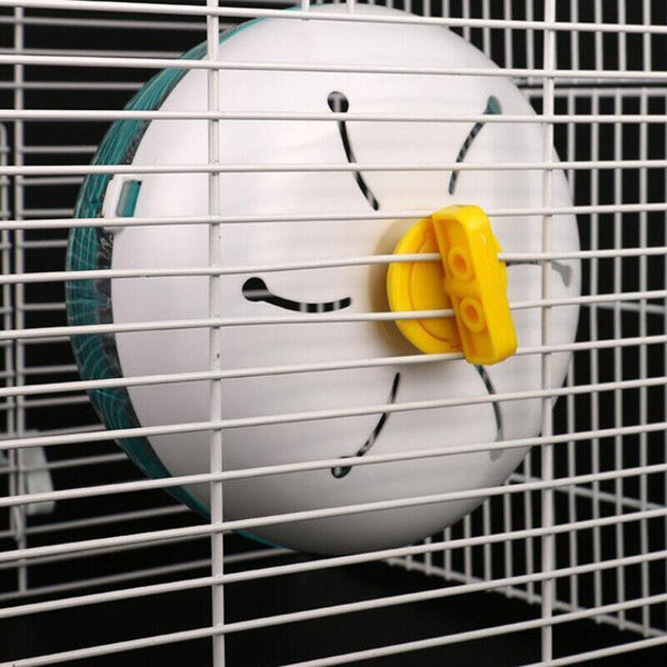 Blue Hamster Guinea Pig Running Disc Cage Accessories Round Wheel Pet Toys 12Cm Small Animal Supplies