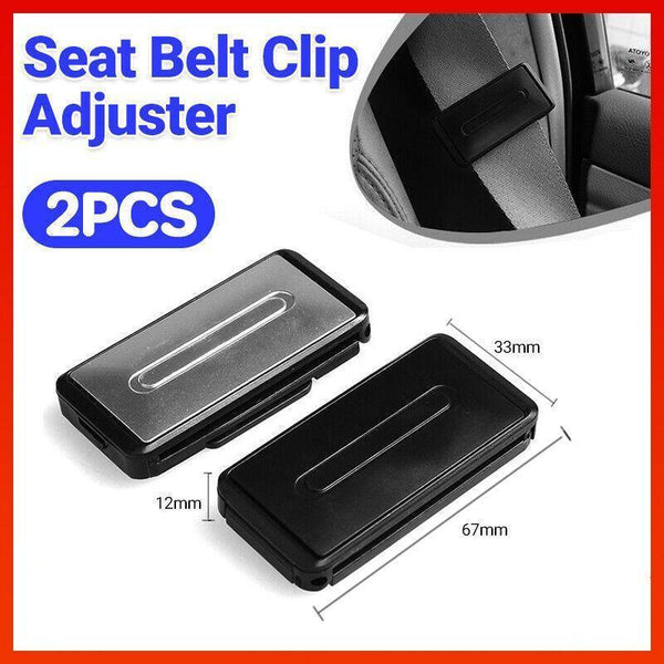 2X Car Shoulder Strap Positioning Clip Buckle Adjuster For Driving Comfort Silver Other Car Interior