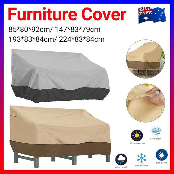 Outdoor Waterproof Patio Chair Cover Lounge Deep Seat Furniture Sofa Grey Black 147*83*79Cm Chair Covers