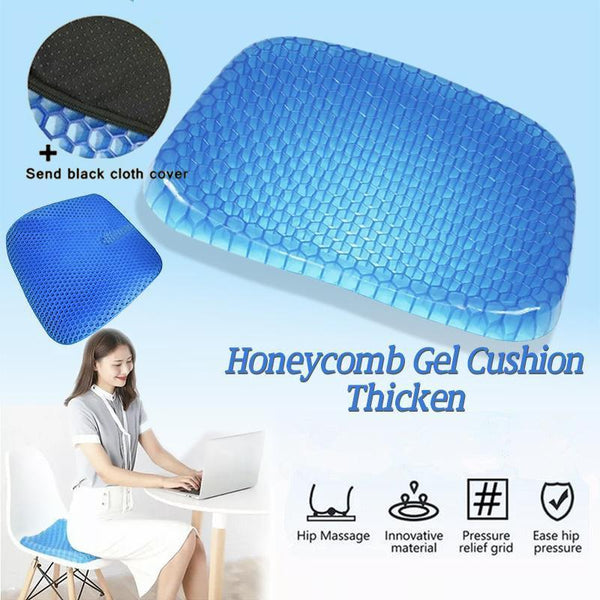 Gel Honeycomb Seat Comfort Cushion Flex Back Support Spine Protector 1000G (44*36.5*4.5Cm) Seat & Posture Cushions