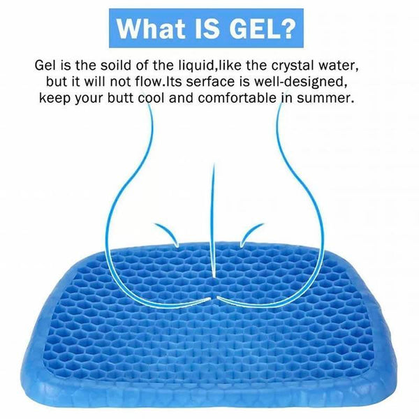 Gel Honeycomb Seat Comfort Cushion Flex Back Support Spine Protector 1000G (44*36.5*4.5Cm) Seat & Posture Cushions