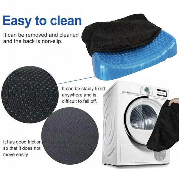 Gel Honeycomb Seat Comfort Cushion Flex Back Support Spine Protector 1000G (44*36.5*4.5Cm) Seat & Posture Cushions
