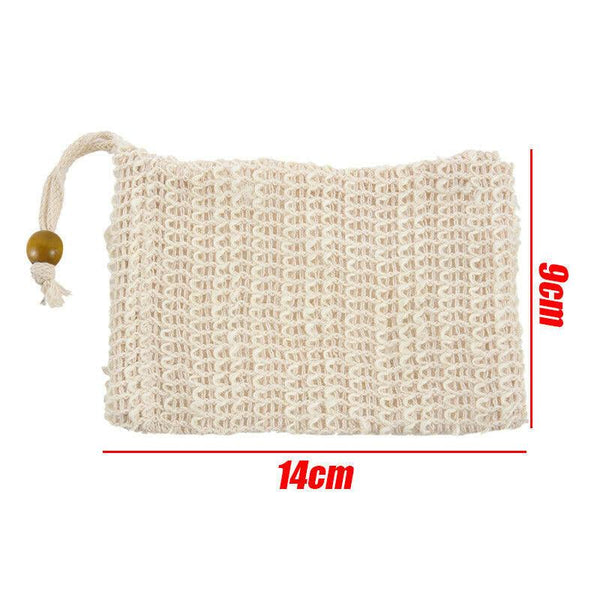 Flax Soap Saver Bag With Foaming Mesh And Drawstring For Exfoliating 1Pc Baby Bathing & Grooming
