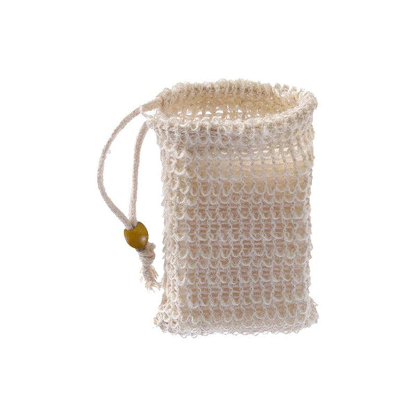 Flax Soap Saver Bag With Foaming Mesh And Drawstring For Exfoliating 1Pc Baby Bathing & Grooming