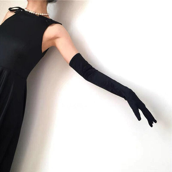 Elegant Long Satin Evening Gloves Formal Dress Accessory Opera Prom Party Women Gloves & Mittens