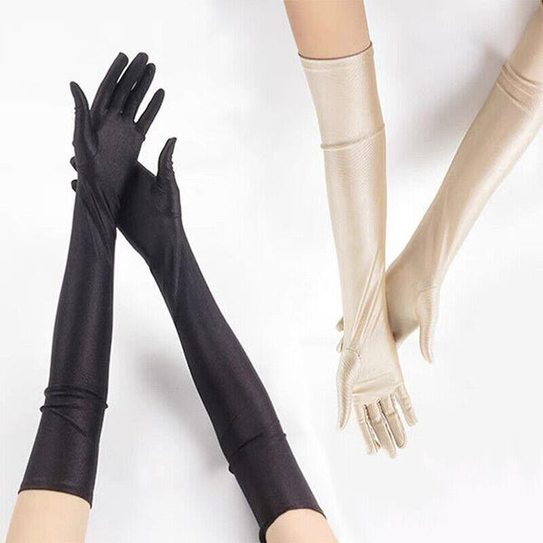 Elegant Long Satin Evening Gloves Formal Dress Accessory Opera Prom Party Women Gloves & Mittens