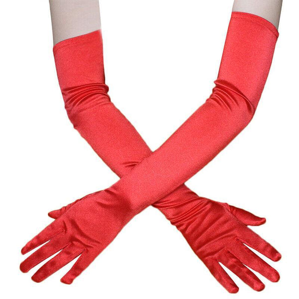 Elegant Long Satin Evening Gloves Formal Dress Accessory Opera Prom Party Women Gloves & Mittens