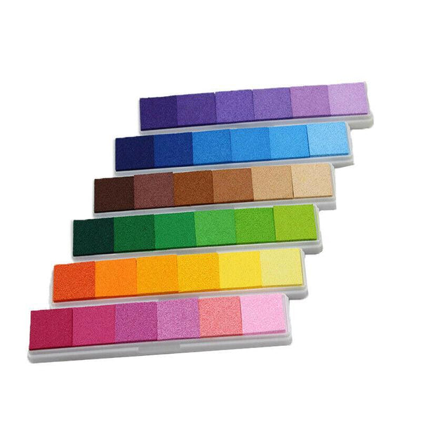 Gradient Color Ink Pad Inkpad Rubber Stamp Water Based Diy Finger Print 10 Colours C4 Stamps