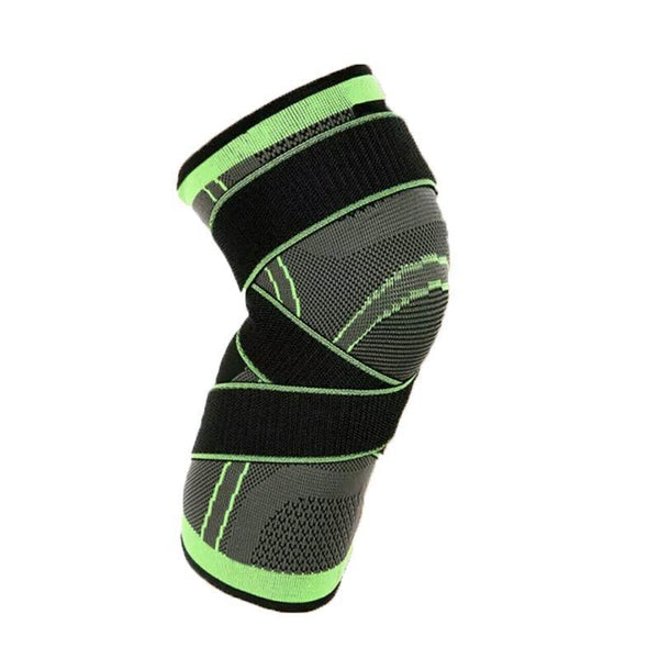 3D Weaving Knee Brace Breathable Sleeve Support Running Jogging Joint Pain Leg Green Green L Orthotics Braces & Sleeves