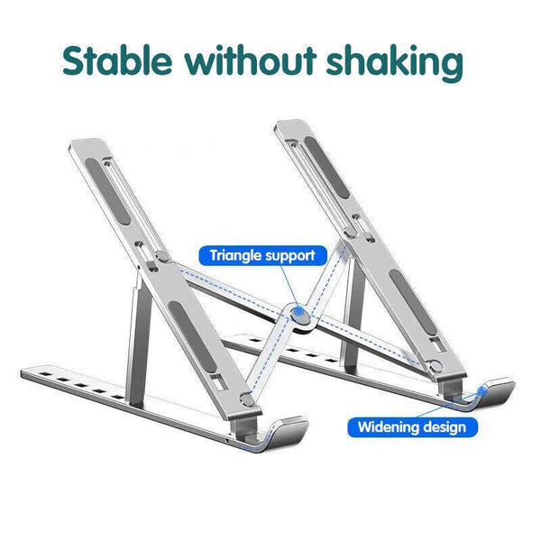 Laptop Stand Aluminum Alloy Desktop Holder For 11 To 17.3 Inch Silver Stands Holders & Car Mounts