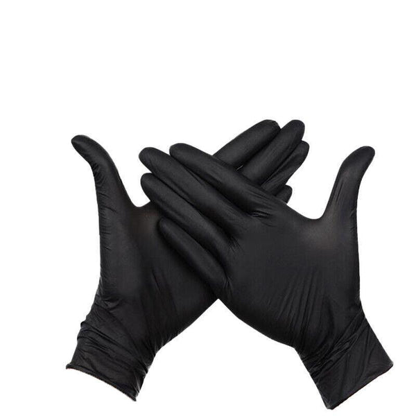 Thick Black Nitrile Gloves Industrial Mechanic Tattoo Tradie Rubber Protection Medium Protective Gloves