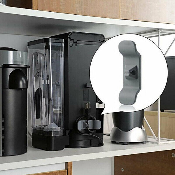 Cord Organizer Wrap Holder 4Pcs Kitchen Appliance Cable Winder Adhesive Clip 2Pcs White+2Pcs Black Cable Ties & Organisers