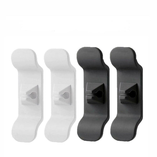 Cord Organizer Wrap Holder 4Pcs Kitchen Appliance Cable Winder Adhesive Clip 2Pcs White+2Pcs Black Cable Ties & Organisers