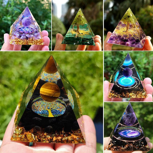 Crystal Sphere Orgonite Pyramidamp Obsidians Purple(50Mmx50mm) Crystal Glass