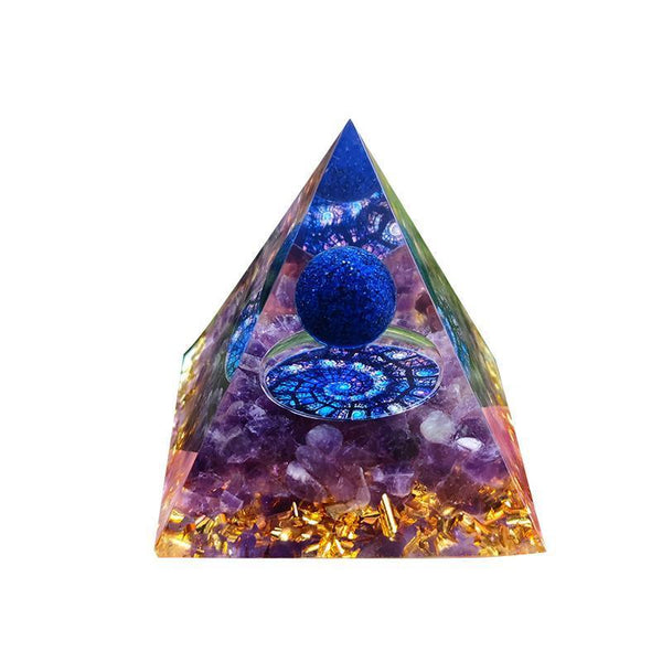 Crystal Sphere Orgonite Pyramidamp Obsidians Purple(50Mmx50mm) Crystal Glass