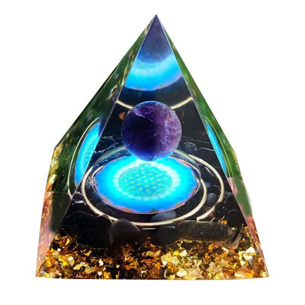 Crystal Sphere Orgonite Pyramidamp Obsidians Purple(50Mmx50mm) Crystal Glass