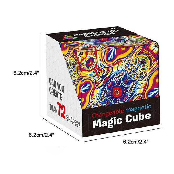 Variety Changeable Magnetic Magic Cube 3D Hand Flip Puzzle Anti Stress Toys Gift Colourful Pattern Puzzles