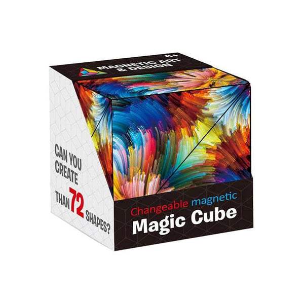 Variety Changeable Magnetic Magic Cube 3D Hand Flip Puzzle Anti Stress Toys Gift Colourful Pattern Puzzles