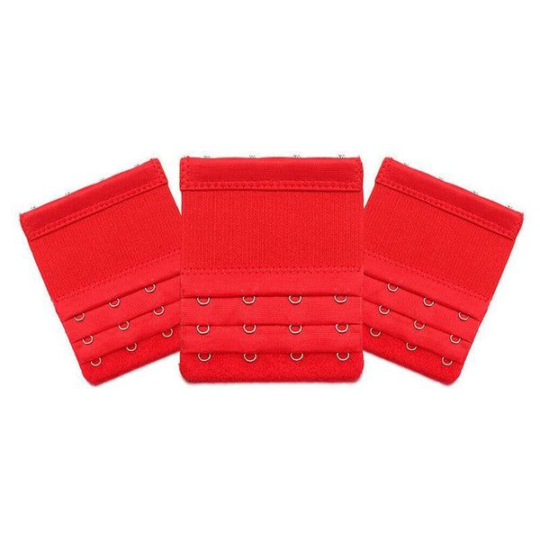 3 Hooks Underwear Extension Bra Buckle Extender Brassiere Strap Red Bra Accessories