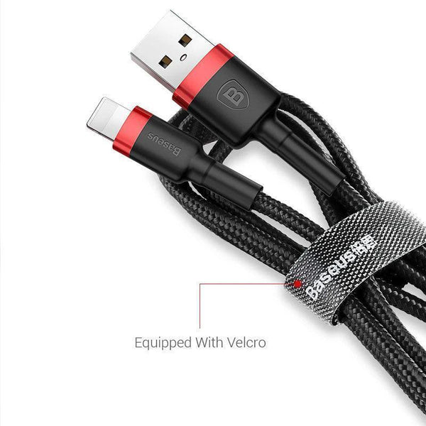Baseus Usb Charging Cable Data Charger Cord For Iphone 13 12 11 Xs Xr 8 7 Ipad 1Pc 1M Red+ Cables & Adapters