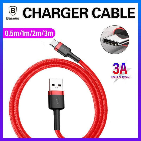 Baseus Usb To Type C Charger Cable 3A Fast Charging For Huawei 2M 1Pc Red Cables & Adapters
