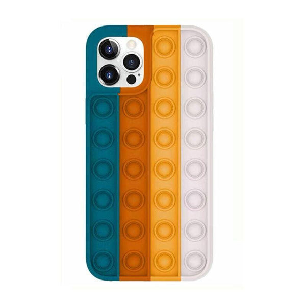 Blue White Pop Fidget Toys Push It Bubble Phone Case For Iphone 13Promax Cases Covers & Skins