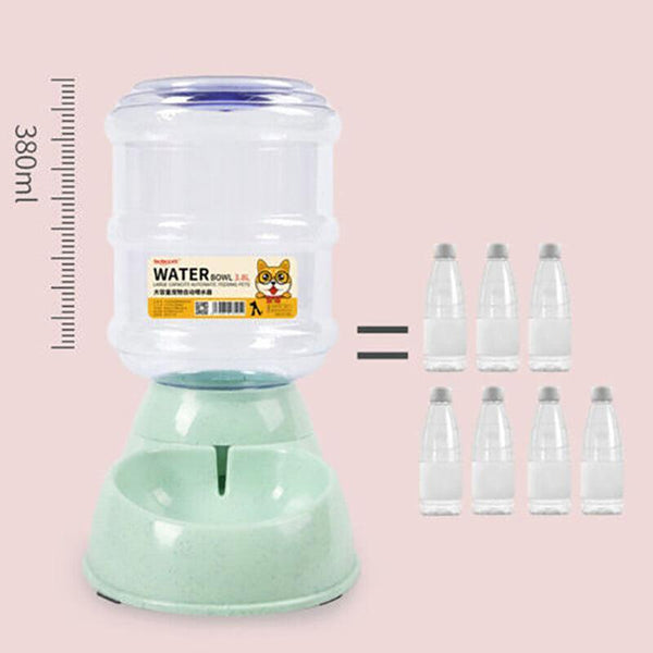 Automatic 3.8L Water Feeder Pet Dog Cat Puppy Dispenser Bowl Bottle Pink Dishes Feeders & Fountains