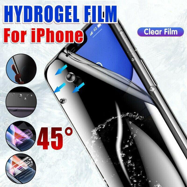 Clear Film Iphone 13 12 11 Pro Xs Max Plus Hydrogel Screen Protector For Screen Protectors