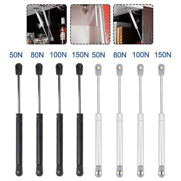 4Pcs 60N Gas Strut Kitchen Cabinet Cupboard Door Hinges Stays Black Cabinets & Cupboards