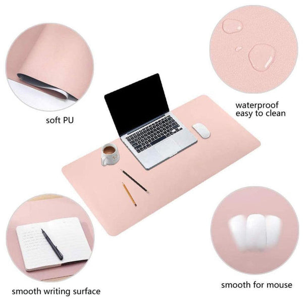 Large Leather Gaming Mouse Pad Waterproof Desk Keyboard Mat 120 X 60Cm Light Green Mouse Pads & Wrist Rests