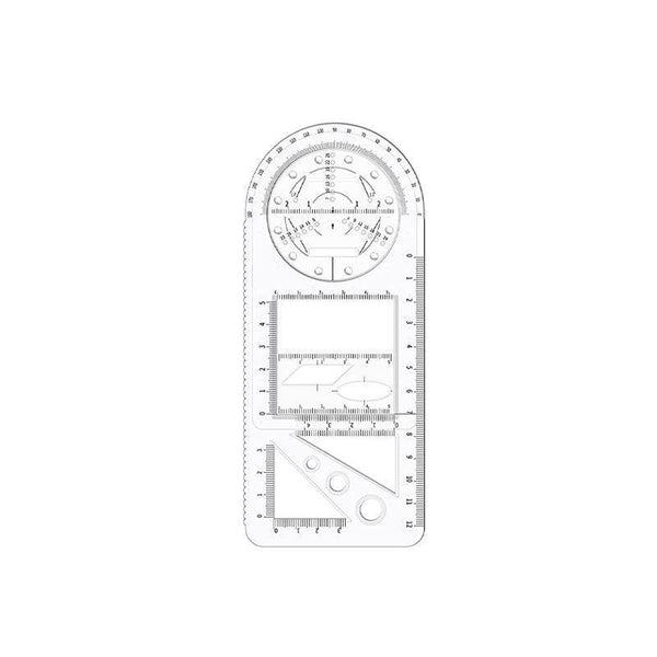 Multifunctional Geometric Ruler Student Mathematics Drawing Tools School Office Blue Senior High Rulers