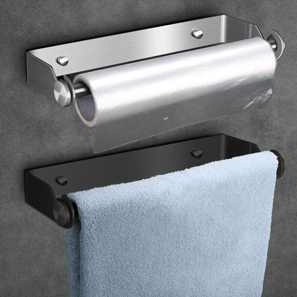 Paper Towel Holder Under Cabinet Wall Mount Stainless Steel Rack Kitchen Black Paper Towel Holders