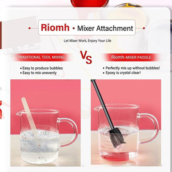 Epoxy Mixer Attachment For Drill Reusable Paint And Resin Paddles Tool 2Pcs Hand Tool Accessories
